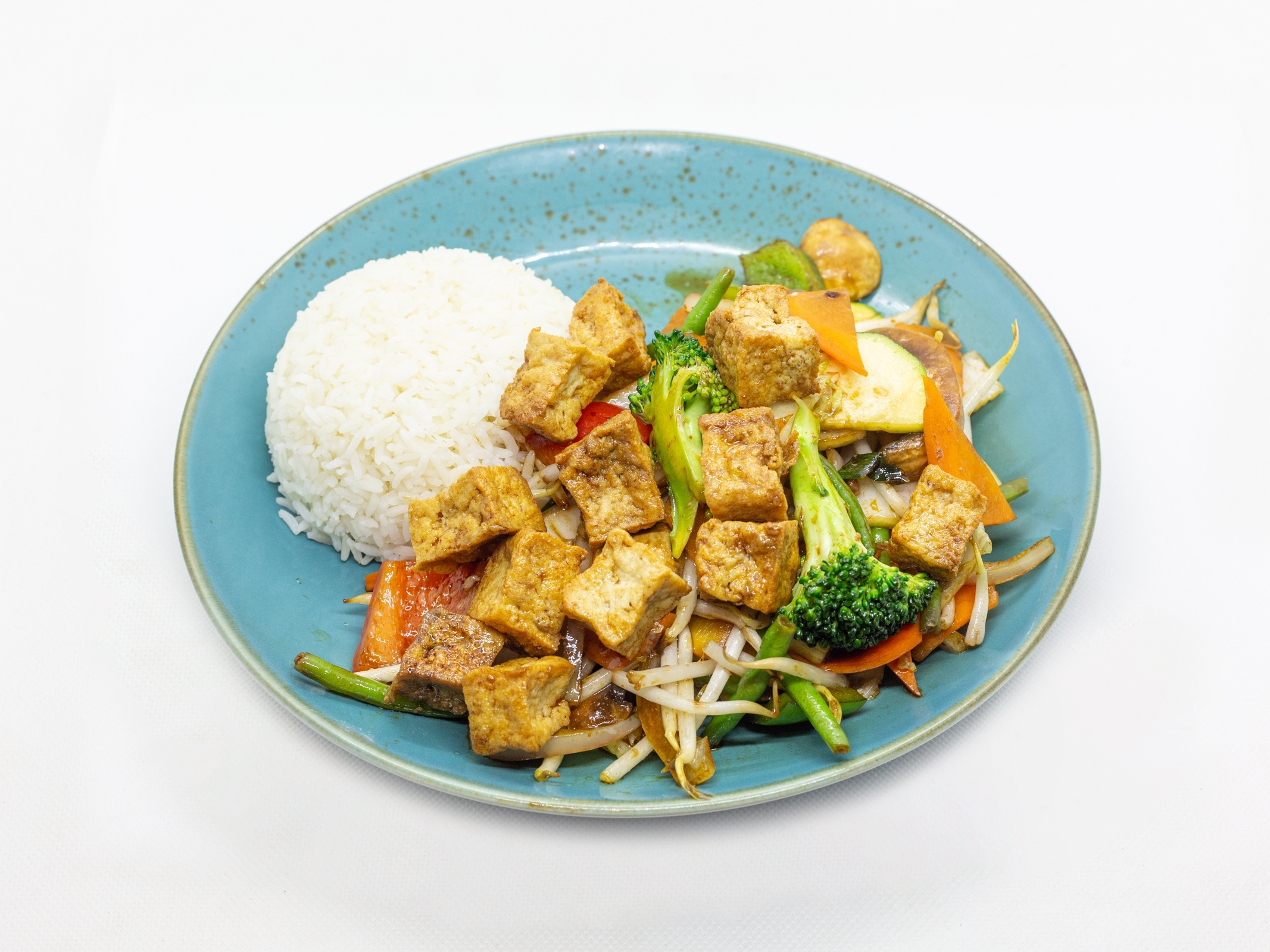 Tofu mit Gemüse aus dem Wok
